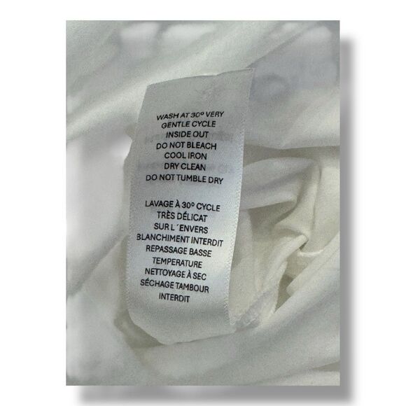 Frank & Eileen Grace Eyelet Midi Dress White Belted Classy Preppy Women’s Size S - Picture 13 of 16